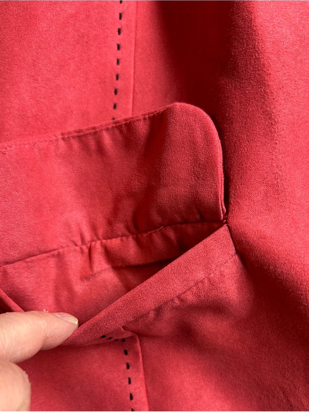 Alfred Dunner Faux Suede Red Watermelon Zip Front Blaze, 16 - Picture 3 of 6